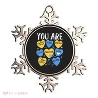 Down Syndrome Awareness Positive Candy Heart  Ornament thumb 0