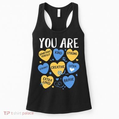 Down Syndrome Awareness Positive Candy Heart  Women's Tank Top