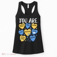 Down Syndrome Awareness Positive Candy Heart  Women's Tank Top thumb 0
