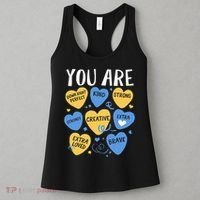 Down Syndrome Awareness Positive Candy Heart  Women's Tank Top thumb 3