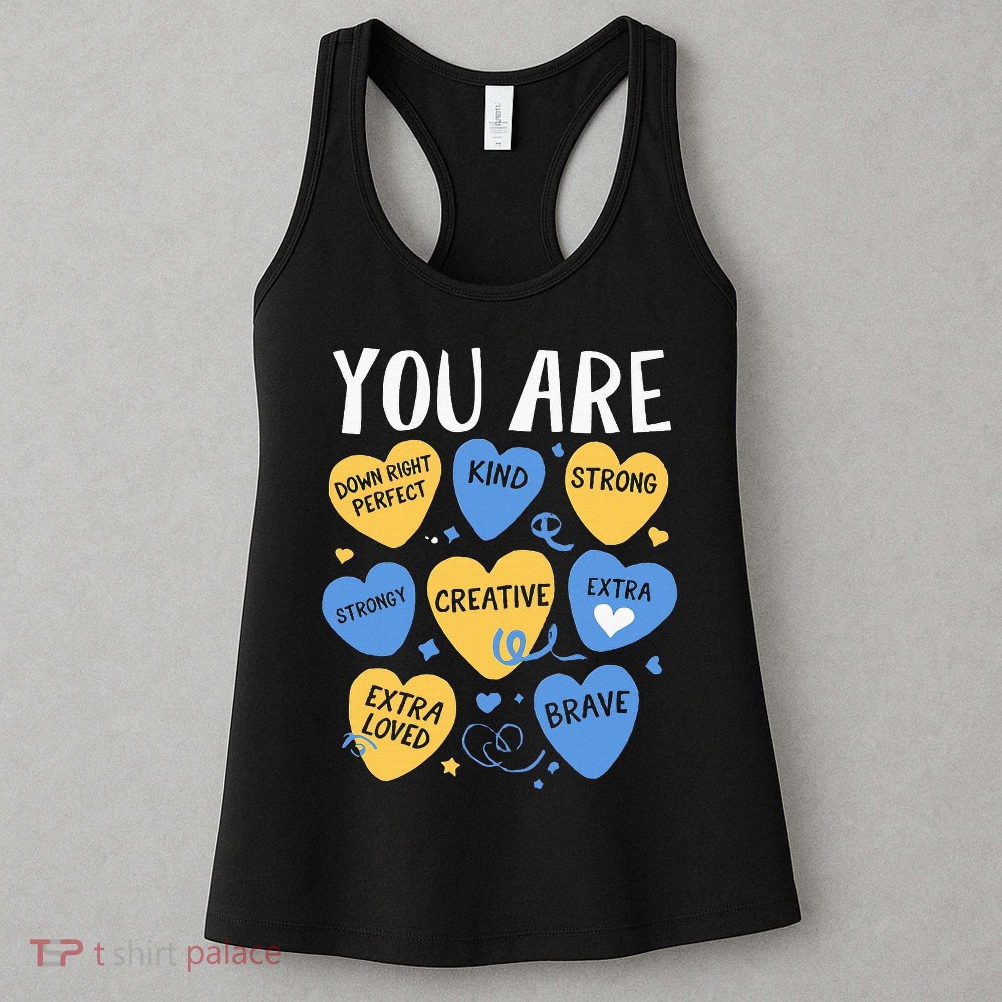 Down Syndrome Awareness Positive Candy Heart  Women's Tank Top