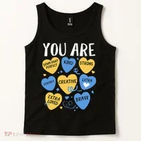 Down Syndrome Awareness Positive Candy Heart  Tank Top thumb 2