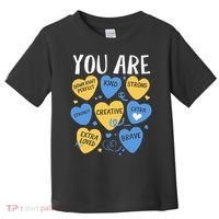 Down Syndrome Awareness Positive Candy Heart  Toddler T-Shirt thumb 0