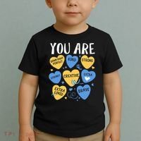 Down Syndrome Awareness Positive Candy Heart  Toddler T-Shirt thumb 2