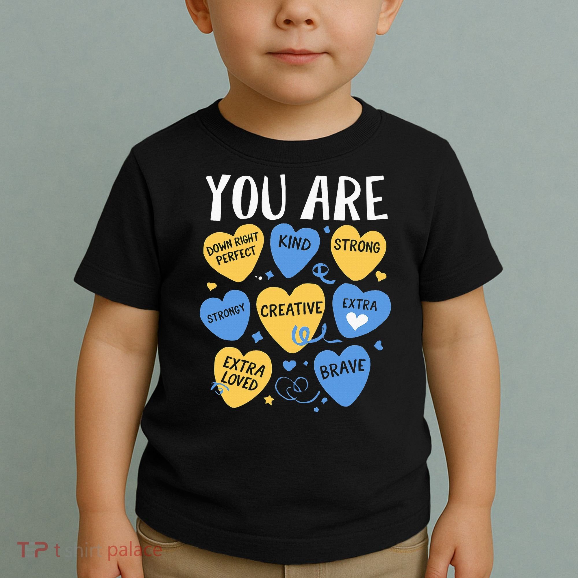 Down Syndrome Awareness Positive Candy Heart  Toddler T-Shirt