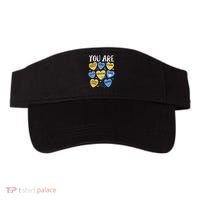Down Syndrome Awareness Positive Candy Heart  Visor thumb 0
