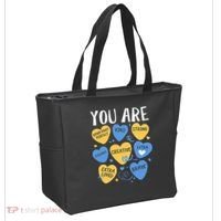 Down Syndrome Awareness Positive Candy Heart  Tote Bag thumb 2