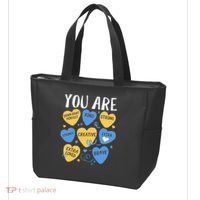 Down Syndrome Awareness Positive Candy Heart  Tote Bag thumb 3