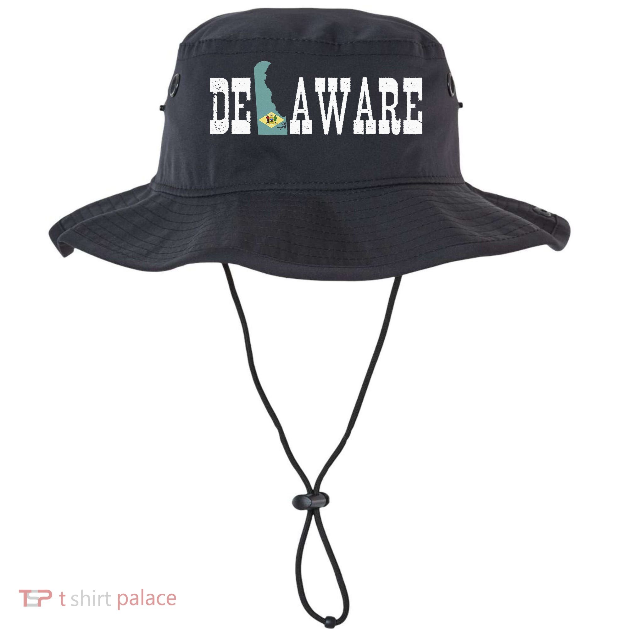 Delaware State And Delaware Flag With Pride For Delaware Bucket Hat