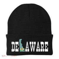 Delaware State And Delaware Flag With Pride For Delaware Beanie thumb 0