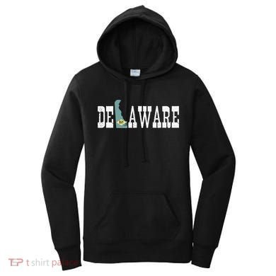 Delaware State And Delaware Flag With Pride For Delaware Women's Hoodie