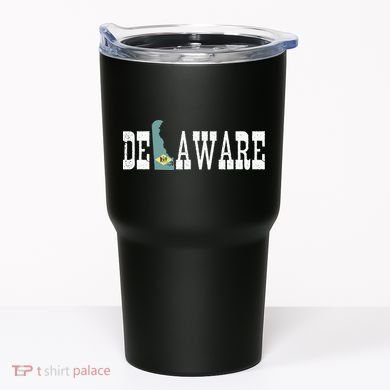 Delaware State And Delaware Flag With Pride For Delaware Tumbler