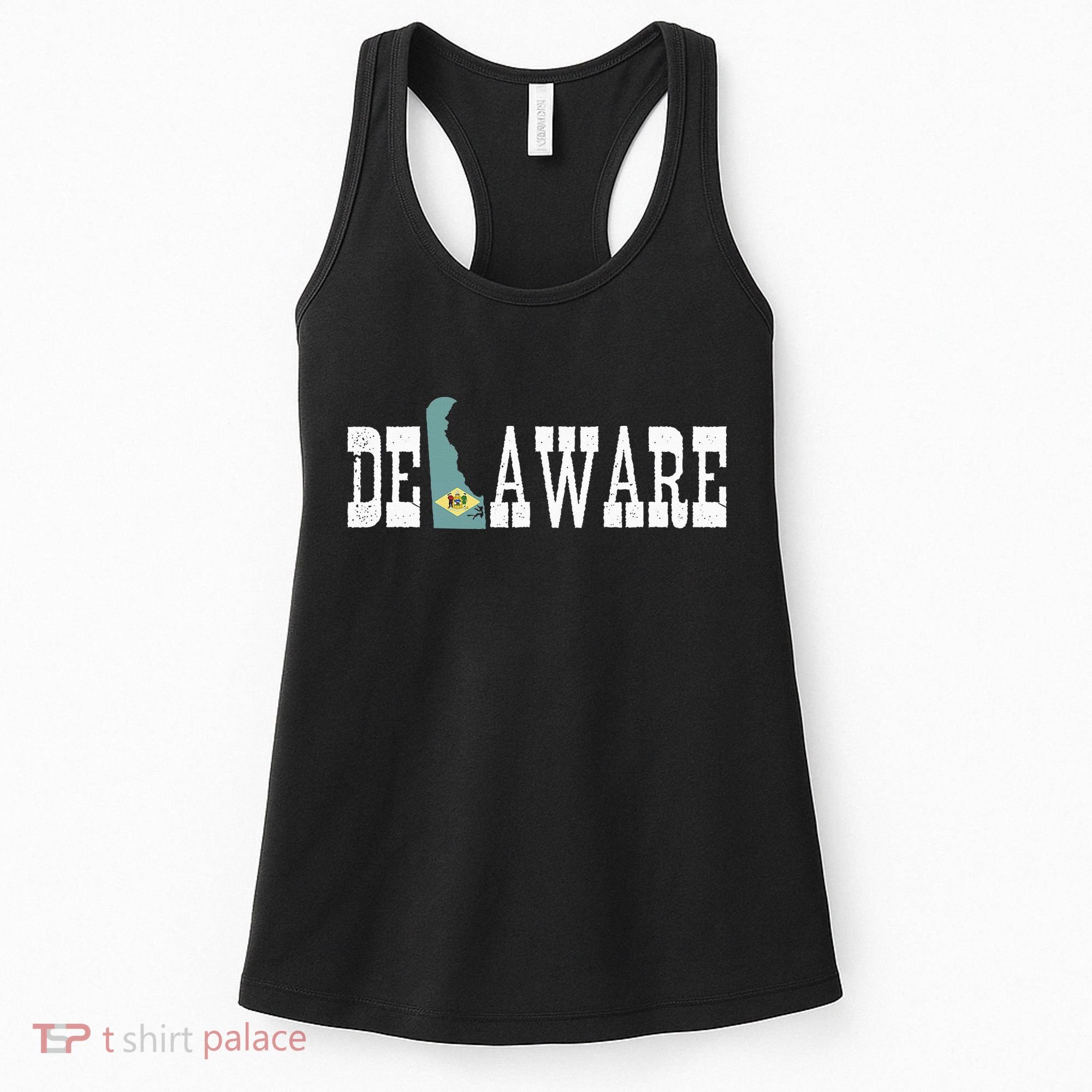Delaware State And Delaware Flag With Pride For Delaware Women's Tank Top
