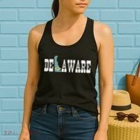Delaware State And Delaware Flag With Pride For Delaware Women's Tank Top thumb 2