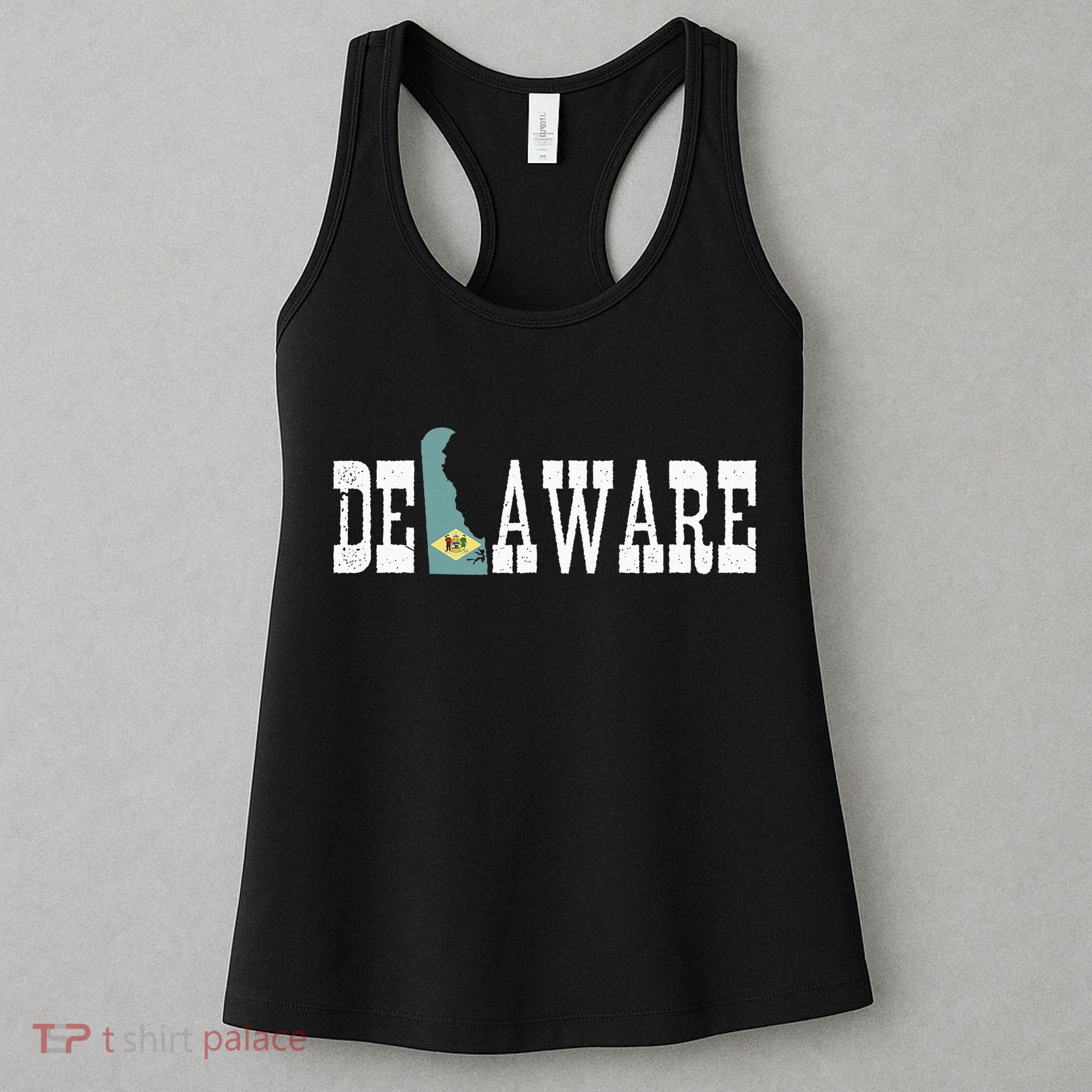 Delaware State And Delaware Flag With Pride For Delaware Women's Tank Top