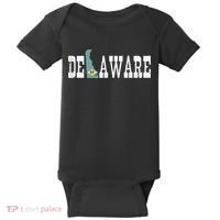 Delaware State And Delaware Flag With Pride For Delaware Baby Bodysuit thumb 0