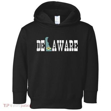 Delaware State And Delaware Flag With Pride For Delaware Toddler Hoodie