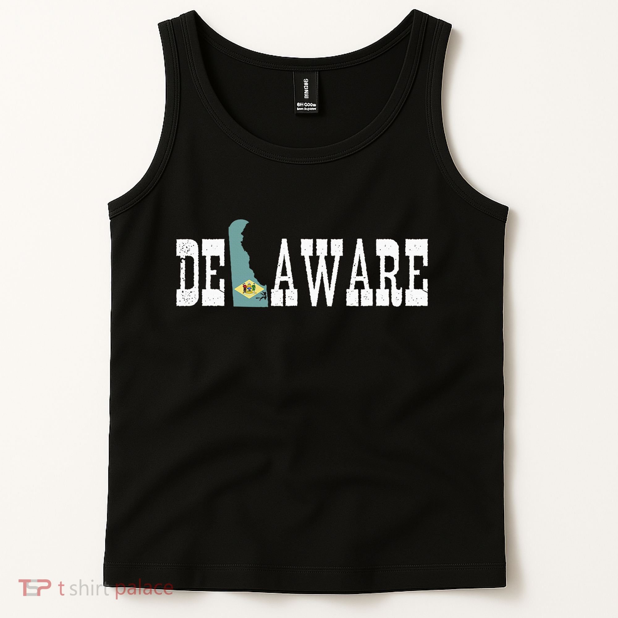 Delaware State And Delaware Flag With Pride For Delaware Tank Top