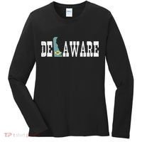 Delaware State And Delaware Flag With Pride For Delaware Women's Long Sleeve Shirt thumb 0