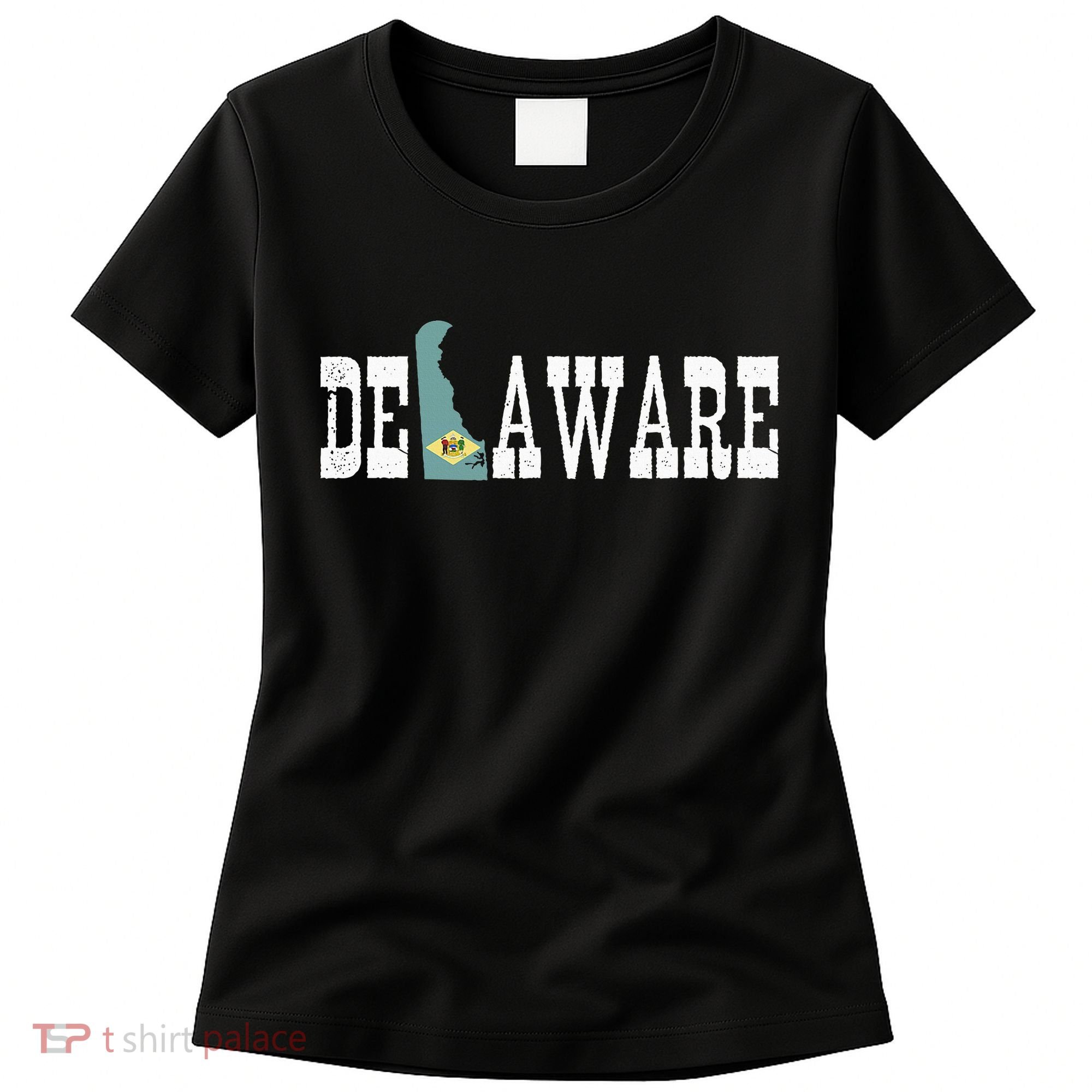 Delaware State And Delaware Flag With Pride For Delaware Women's T-Shirt
