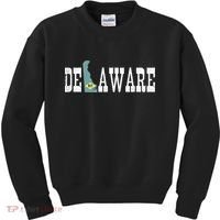 Delaware State And Delaware Flag With Pride For Delaware Kids Sweatshirt thumb 0