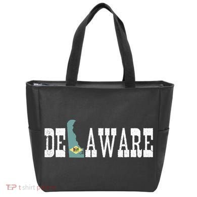 Delaware State And Delaware Flag With Pride For Delaware Tote Bag