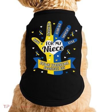 Down Syndrome Aunt Uncle Niece Love Awareness Gift Doggie Tank