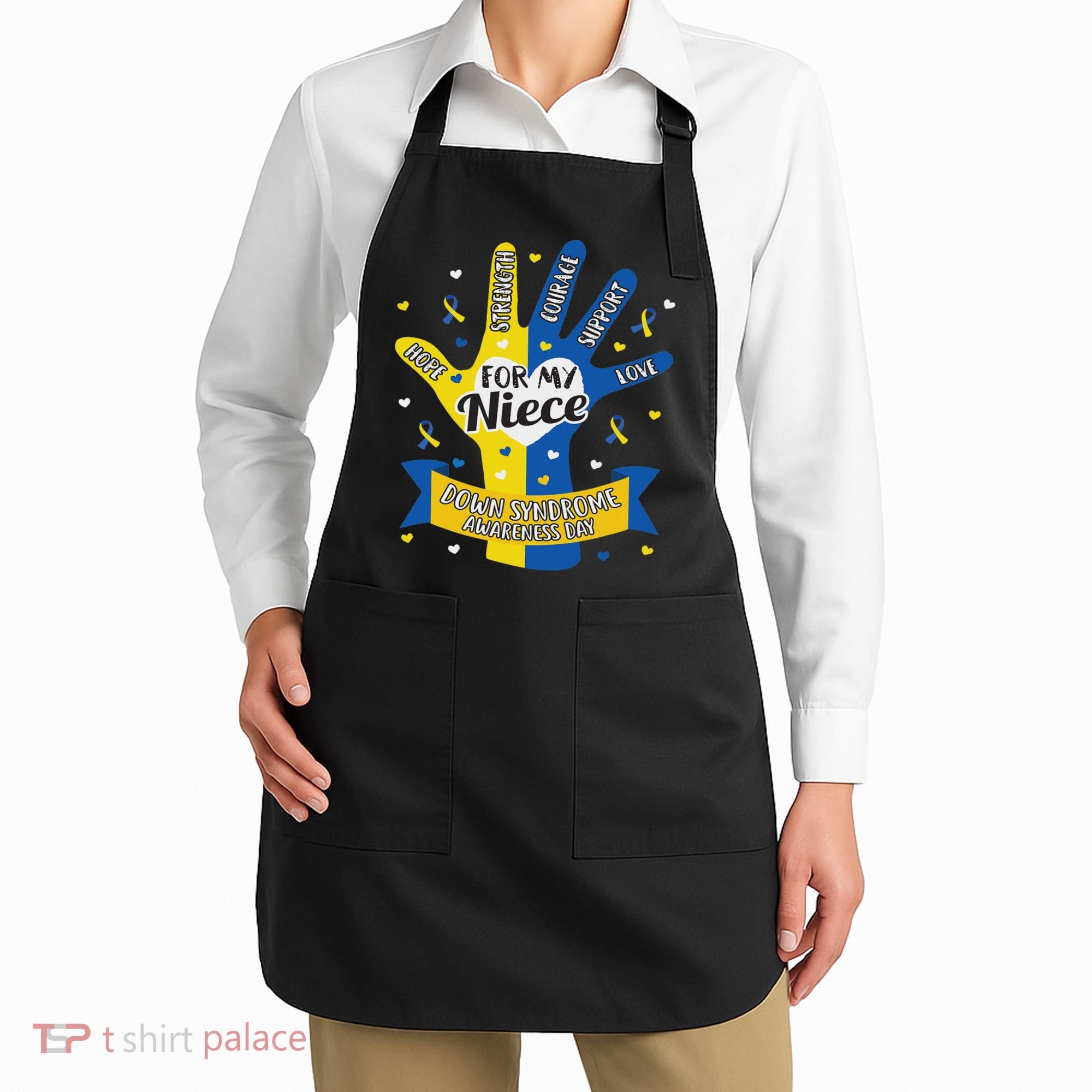 Down Syndrome Aunt Uncle Niece Love Awareness Gift Apron