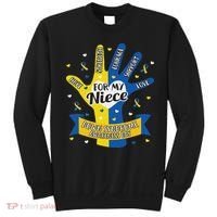 Down Syndrome Aunt Uncle Niece Love Awareness Gift Sweatshirt thumb 0