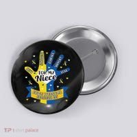 Down Syndrome Aunt Uncle Niece Love Awareness Gift Button thumb 0