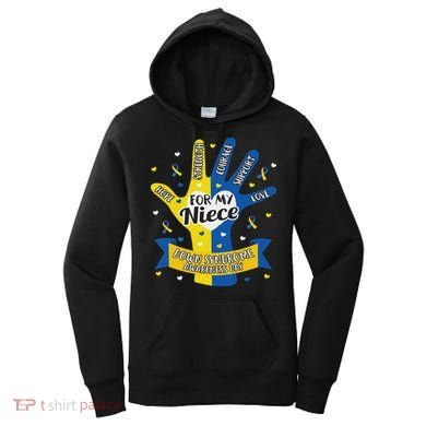Down Syndrome Aunt Uncle Niece Love Awareness Gift Women's Hoodie
