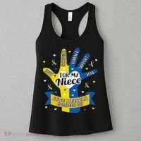 Down Syndrome Aunt Uncle Niece Love Awareness Gift Women's Tank Top thumb 3