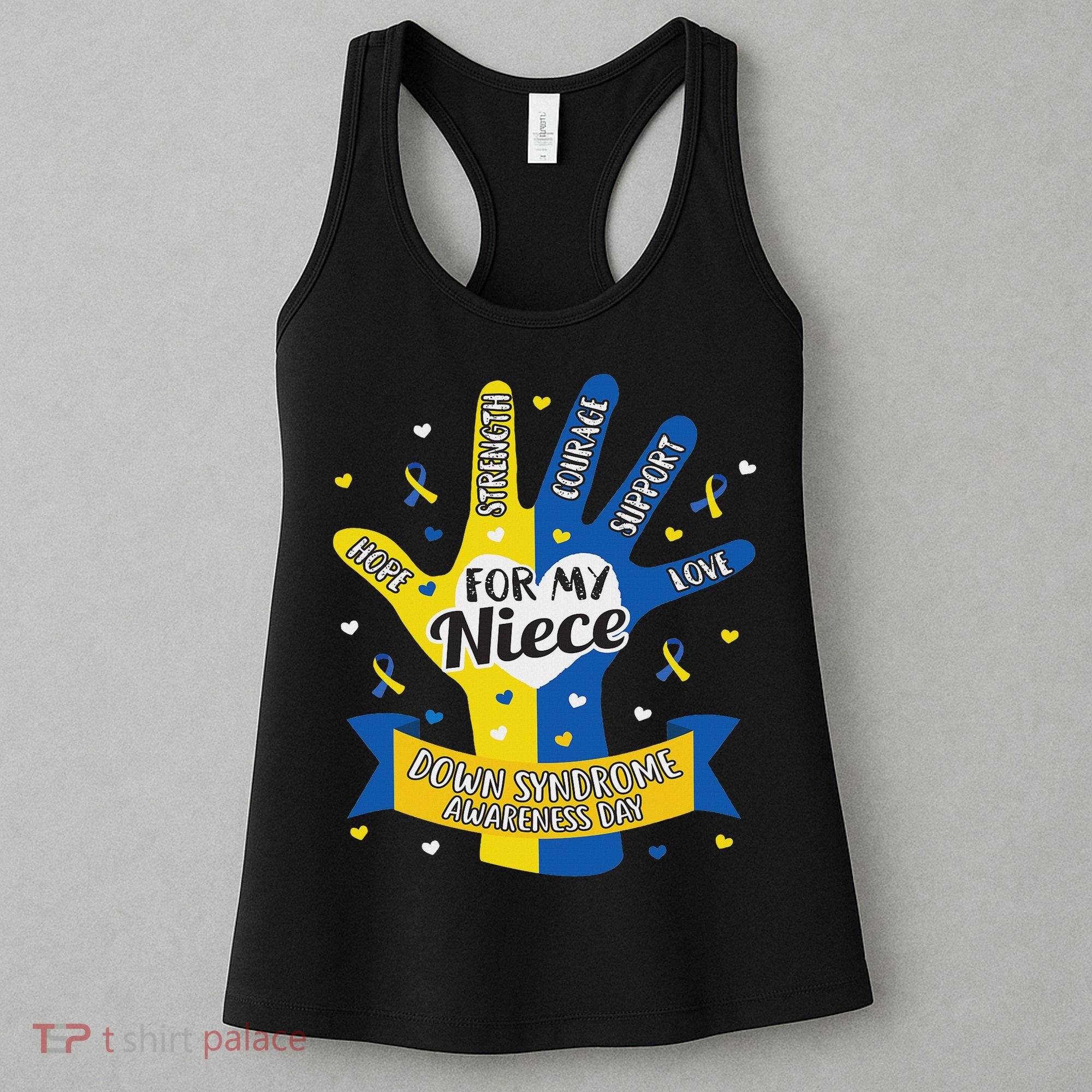 Down Syndrome Aunt Uncle Niece Love Awareness Gift Women's Tank Top