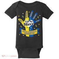 Down Syndrome Aunt Uncle Niece Love Awareness Gift Baby Bodysuit thumb 0