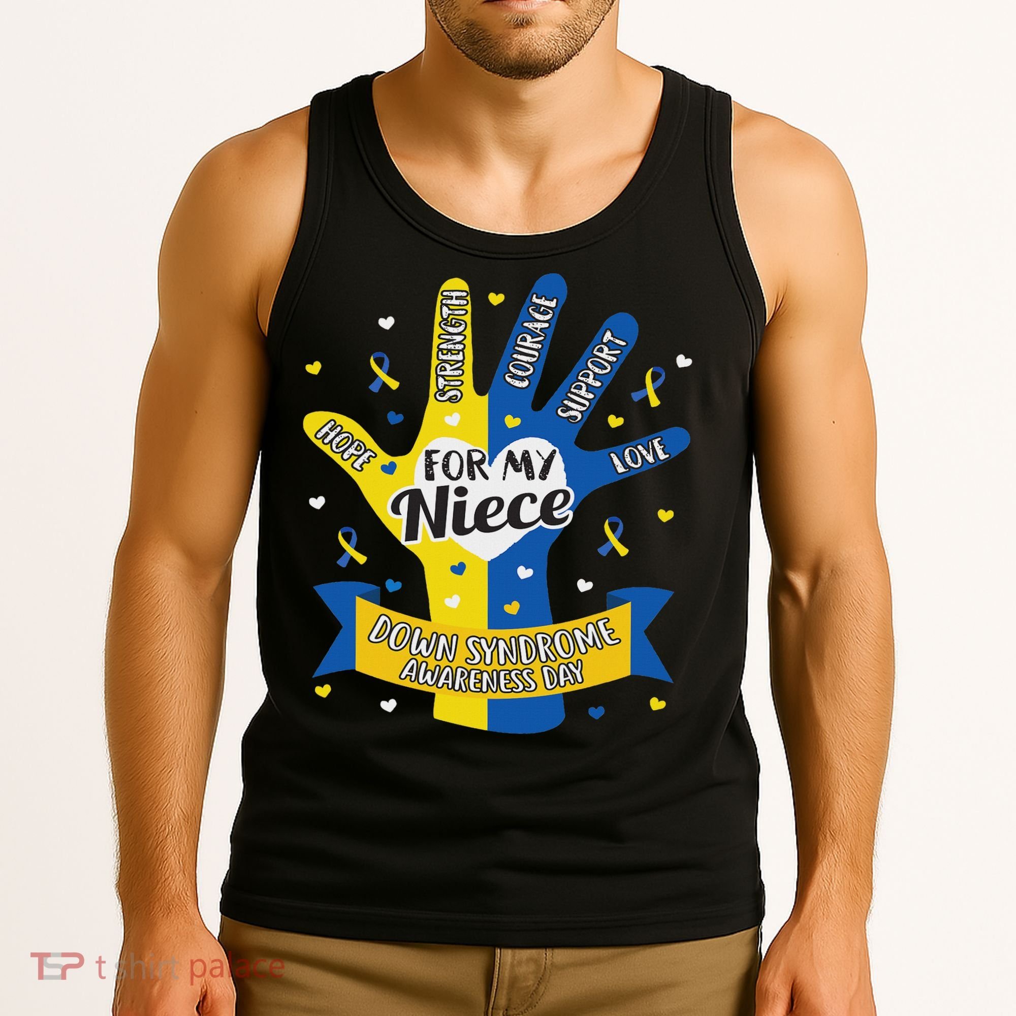 Down Syndrome Aunt Uncle Niece Love Awareness Gift Tank Top