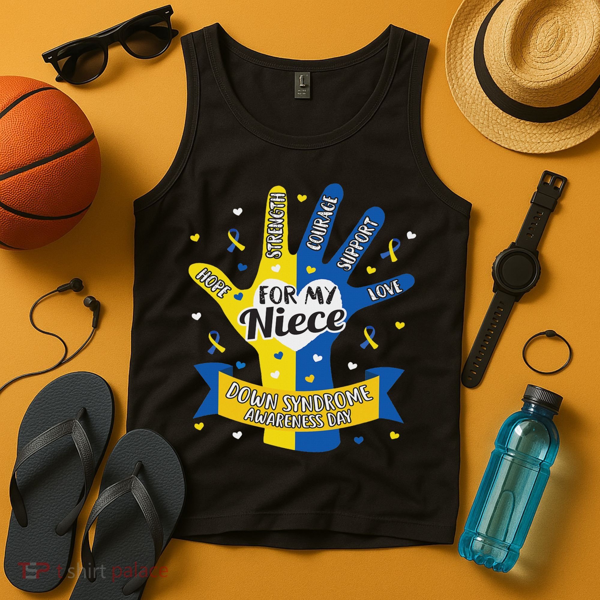 Down Syndrome Aunt Uncle Niece Love Awareness Gift Tank Top