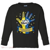 Down Syndrome Aunt Uncle Niece Love Awareness Gift Toddler Long Sleeve Shirt thumb 0