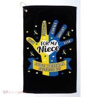 Down Syndrome Aunt Uncle Niece Love Awareness Gift Golf Towel thumb 0