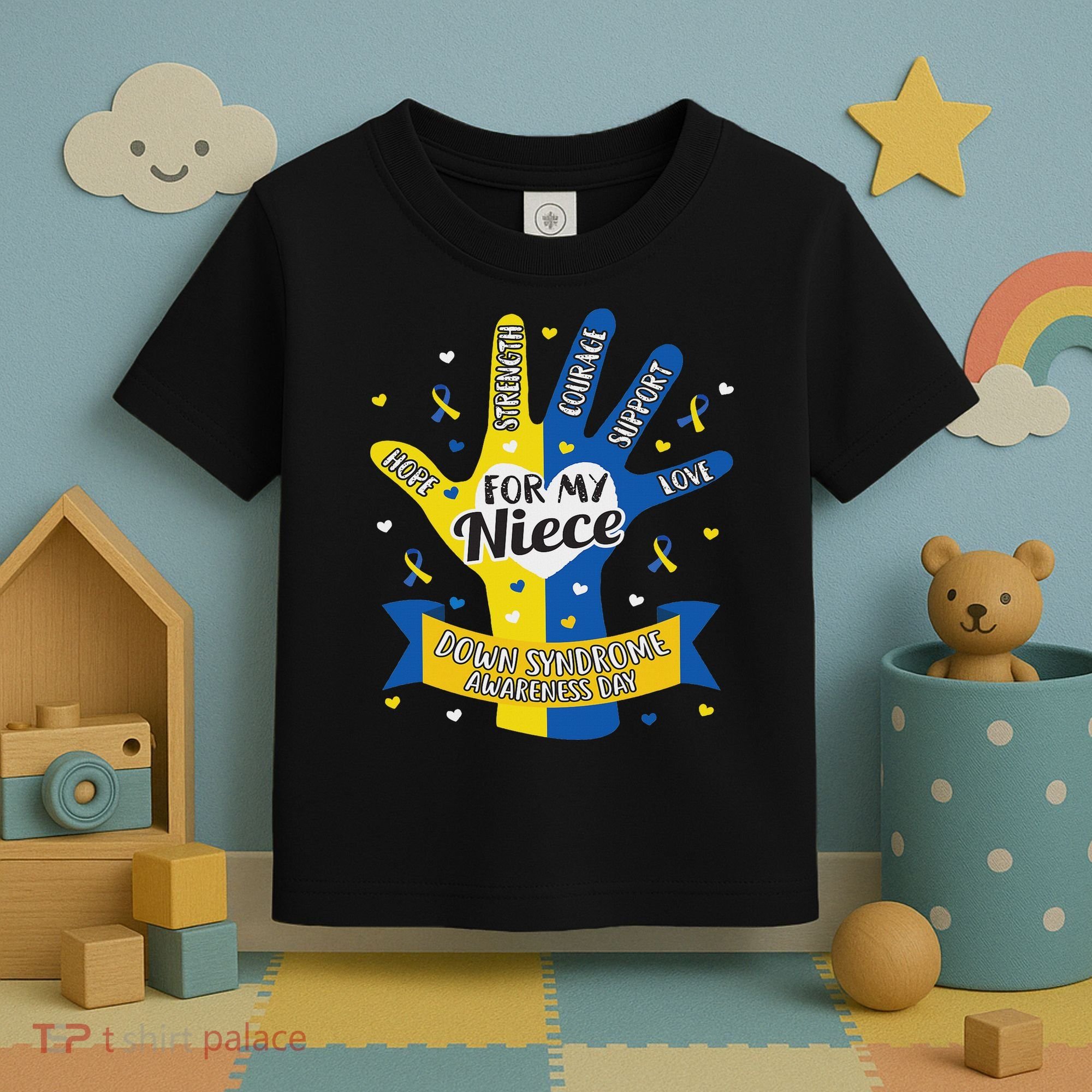 Down Syndrome Aunt Uncle Niece Love Awareness Gift Toddler T-Shirt