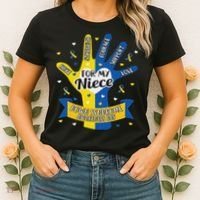 Down Syndrome Aunt Uncle Niece Love Awareness Gift Women's T-Shirt thumb 2