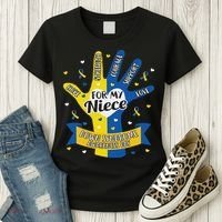 Down Syndrome Aunt Uncle Niece Love Awareness Gift Women's T-Shirt thumb 3