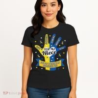 Down Syndrome Aunt Uncle Niece Love Awareness Gift Women's T-Shirt thumb 4