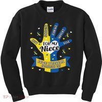 Down Syndrome Aunt Uncle Niece Love Awareness Gift Kids Sweatshirt thumb 0