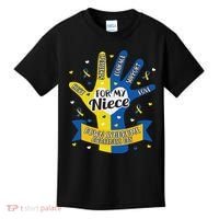 Down Syndrome Aunt Uncle Niece Love Awareness Gift Kids T-Shirt thumb 0