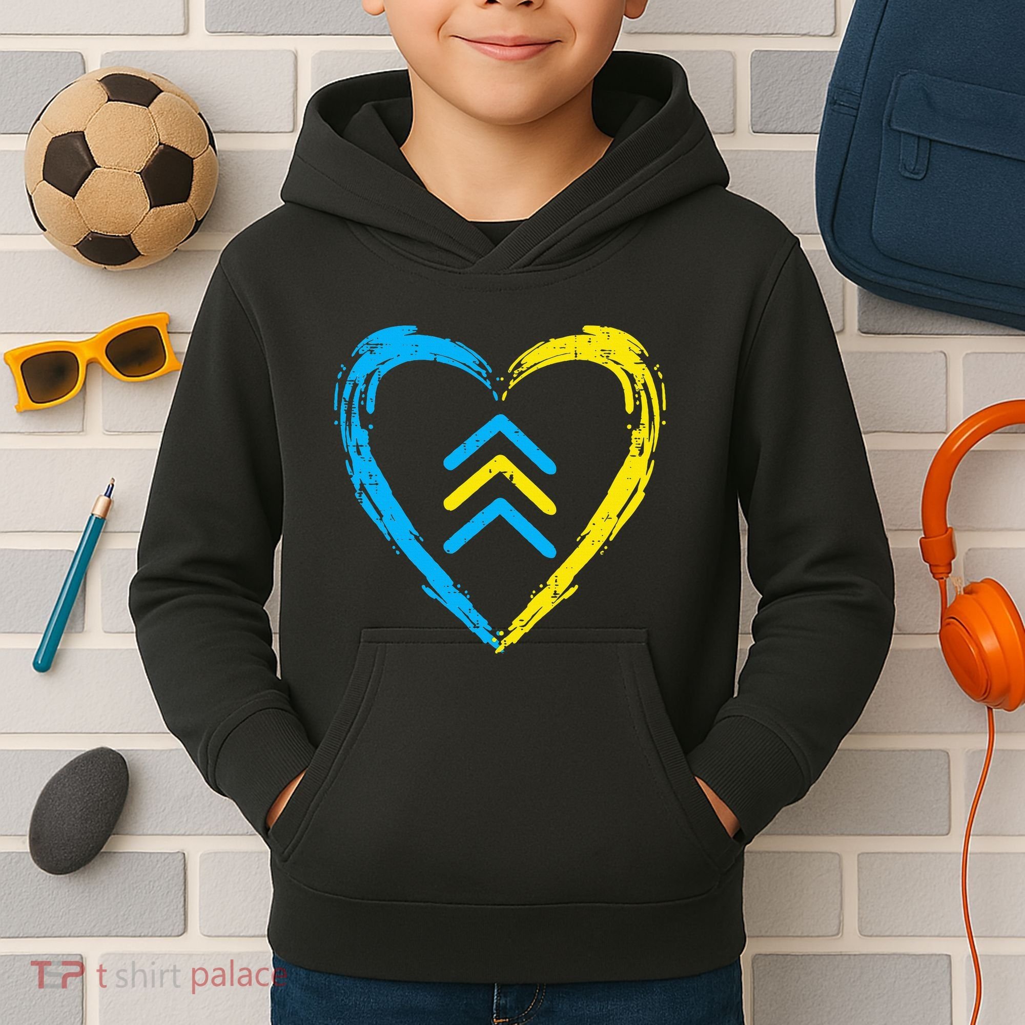 Down Syndrome Awareness Arrows Trisomy 21 T21 Kids Hoodie
