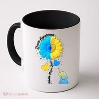 Down Syndrome Awareness Faith Hope Love Flower Elephant Coffee Mug thumb 0