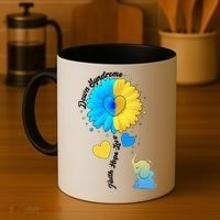 Down Syndrome Awareness Faith Hope Love Flower Elephant Coffee Mug thumb 4