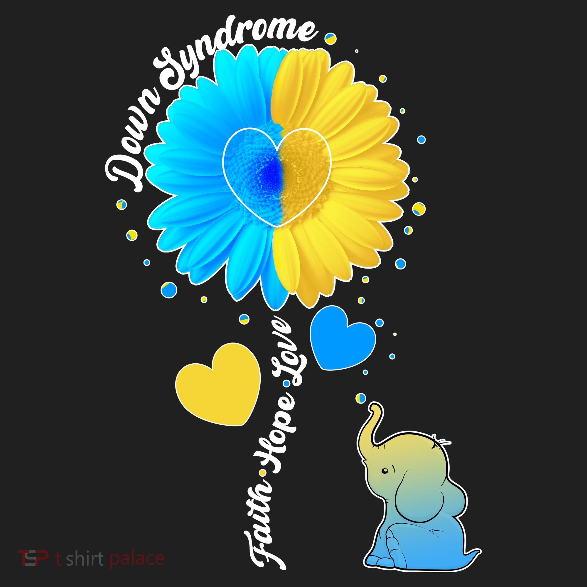 Down Syndrome Awareness Faith Hope Love Flower Elephant Beanie