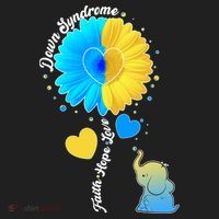 Down Syndrome Awareness Faith Hope Love Flower Elephant Hat thumb 2