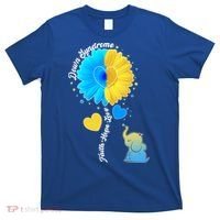 Down Syndrome Awareness Faith Hope Love Flower Elephant T-Shirt thumb 0